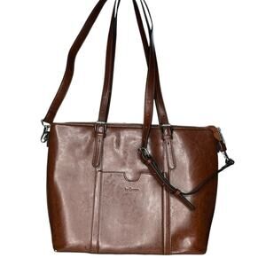 Bromen Laptop Tote Bag in Wax Brown